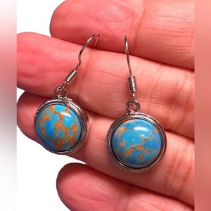 Pretty turquoise and silver earrings